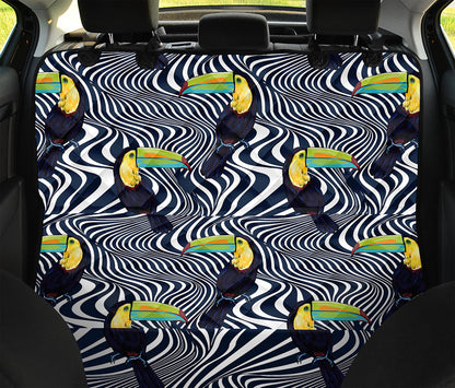 Illusion Toucan Print Pet Car Back Seat Cover