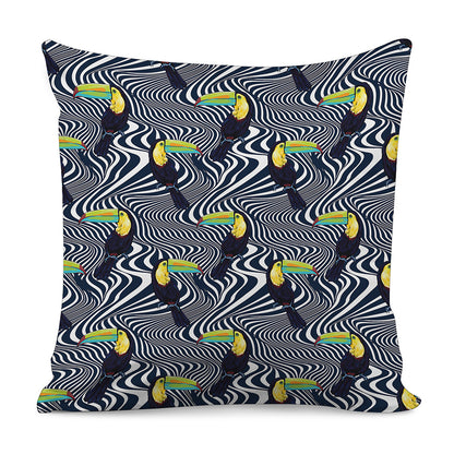 Illusion Toucan Print Pillow Cover
