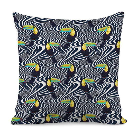 Illusion Toucan Print Pillow Cover