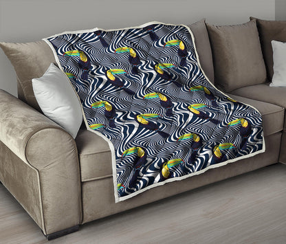 Illusion Toucan Print Quilt