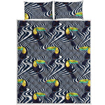 Illusion Toucan Print Quilt Bed Set