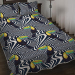 Illusion Toucan Print Quilt Bed Set
