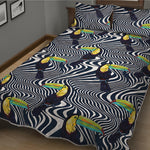 Illusion Toucan Print Quilt Bed Set