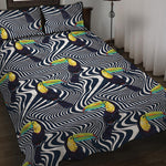 Illusion Toucan Print Quilt Bed Set