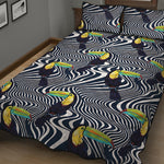 Illusion Toucan Print Quilt Bed Set