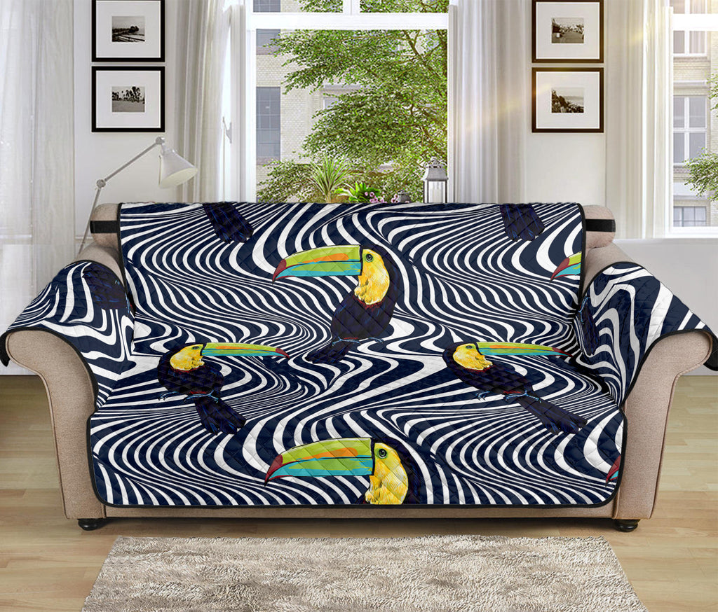 Illusion Toucan Print Sofa Protector