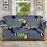 Illusion Toucan Print Sofa Protector