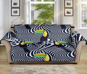 Illusion Toucan Print Sofa Protector