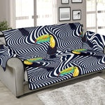 Illusion Toucan Print Sofa Protector