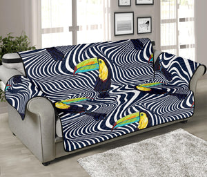 Illusion Toucan Print Sofa Protector