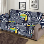 Illusion Toucan Print Sofa Protector