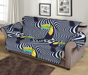 Illusion Toucan Print Sofa Protector