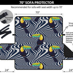 Illusion Toucan Print Sofa Protector