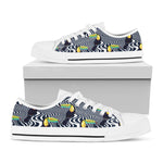 Illusion Toucan Print White Low Top Shoes