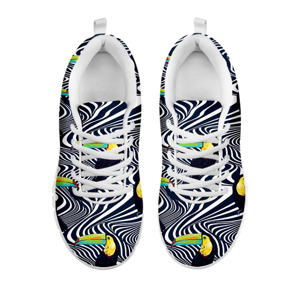 Illusion Toucan Print White Sneakers