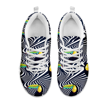 Illusion Toucan Print White Sneakers