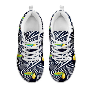 Illusion Toucan Print White Sneakers