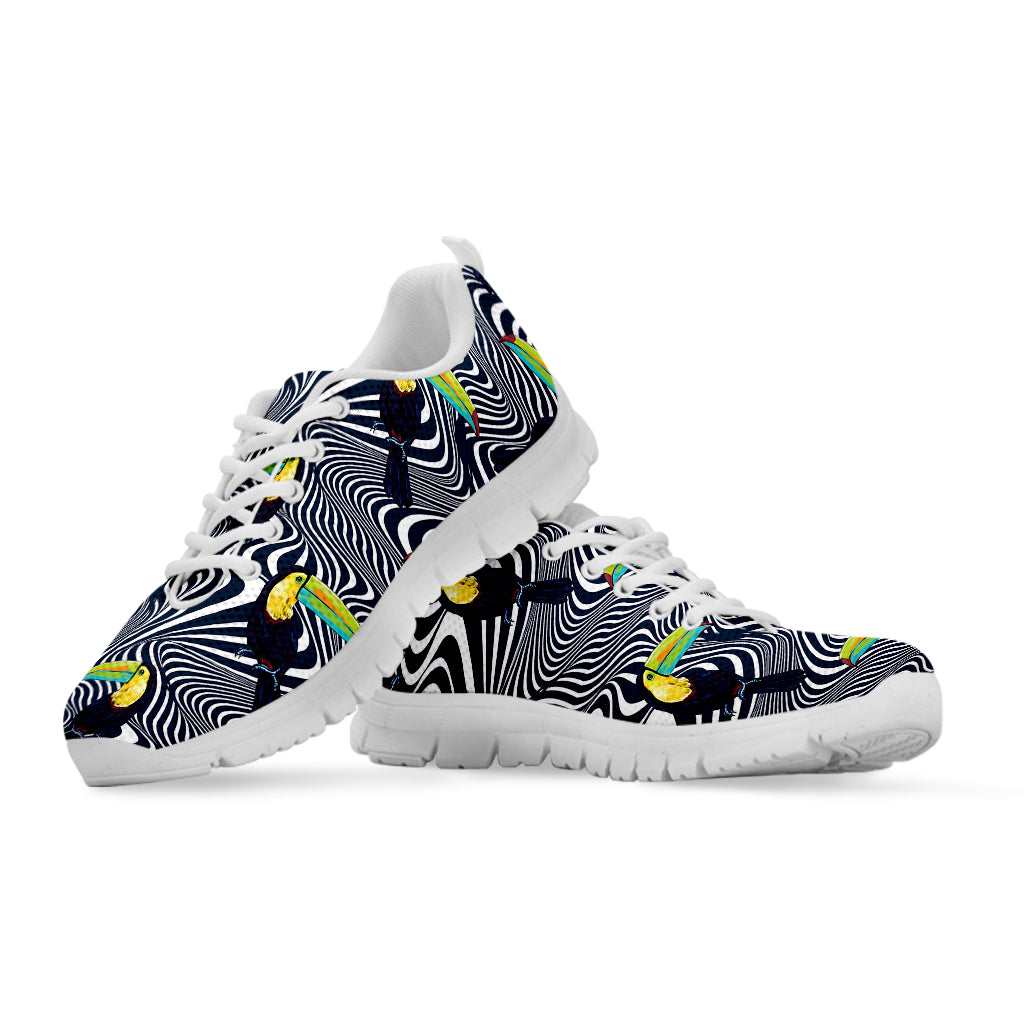 Illusion Toucan Print White Sneakers