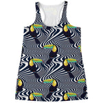 Illusion Toucan Print Women's Racerback Tank Top