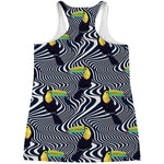 Illusion Toucan Print Women's Racerback Tank Top