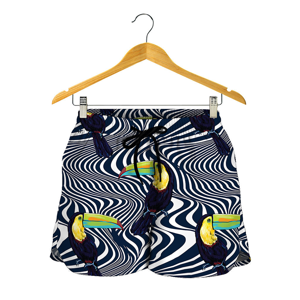 Illusion Toucan Print Women's Shorts