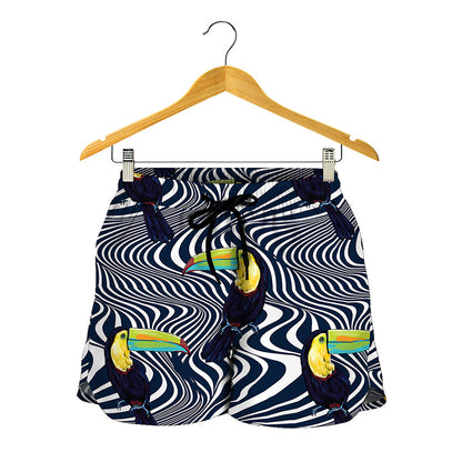 Illusion Toucan Print Women's Shorts
