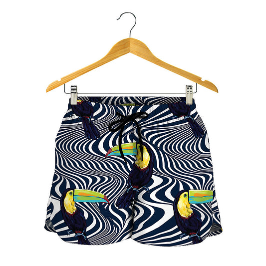Illusion Toucan Print Women's Shorts