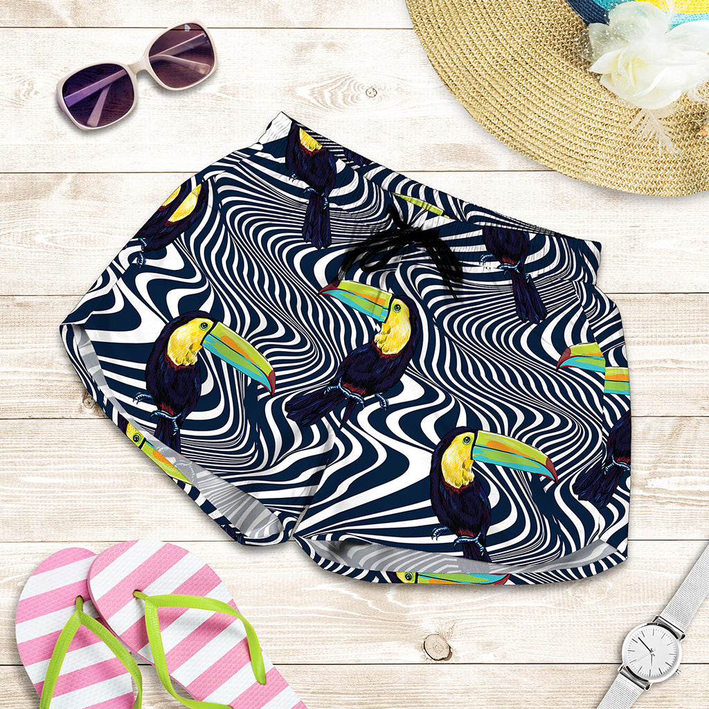 Illusion Toucan Print Women's Shorts