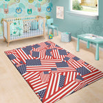 Independence Day USA Flag Pattern Print Area Rug