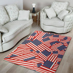 Independence Day USA Flag Pattern Print Area Rug