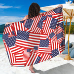 Independence Day USA Flag Pattern Print Beach Sarong Wrap