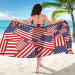 Independence Day USA Flag Pattern Print Beach Sarong Wrap