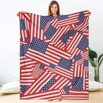 Independence Day USA Flag Pattern Print Blanket