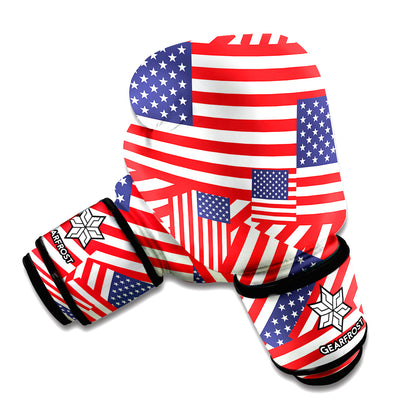 Independence Day USA Flag Pattern Print Boxing Gloves