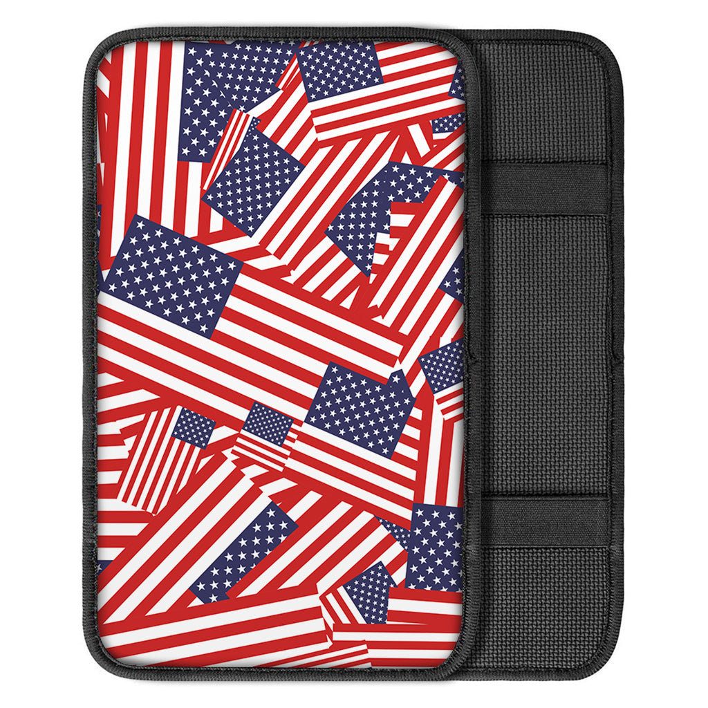 Independence Day USA Flag Pattern Print Car Center Console Cover
