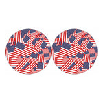 Independence Day USA Flag Pattern Print Car Coasters