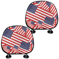 Independence Day USA Flag Pattern Print Car Headrest Covers