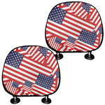 Independence Day USA Flag Pattern Print Car Headrest Covers