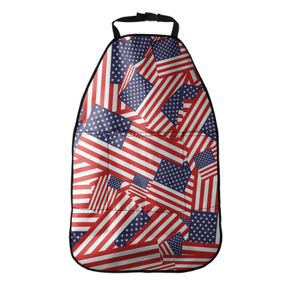 Independence Day USA Flag Pattern Print Car Seat Organizers