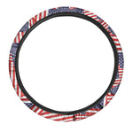 Independence Day USA Flag Pattern Print Car Steering Wheel Cover