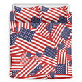 Independence Day USA Flag Pattern Print Duvet Cover Bedding Set