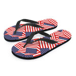 Independence Day USA Flag Pattern Print Flip Flops