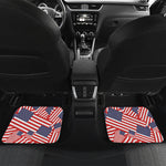 Independence Day USA Flag Pattern Print Front and Back Car Floor Mats