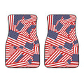 Independence Day USA Flag Pattern Print Front Car Floor Mats