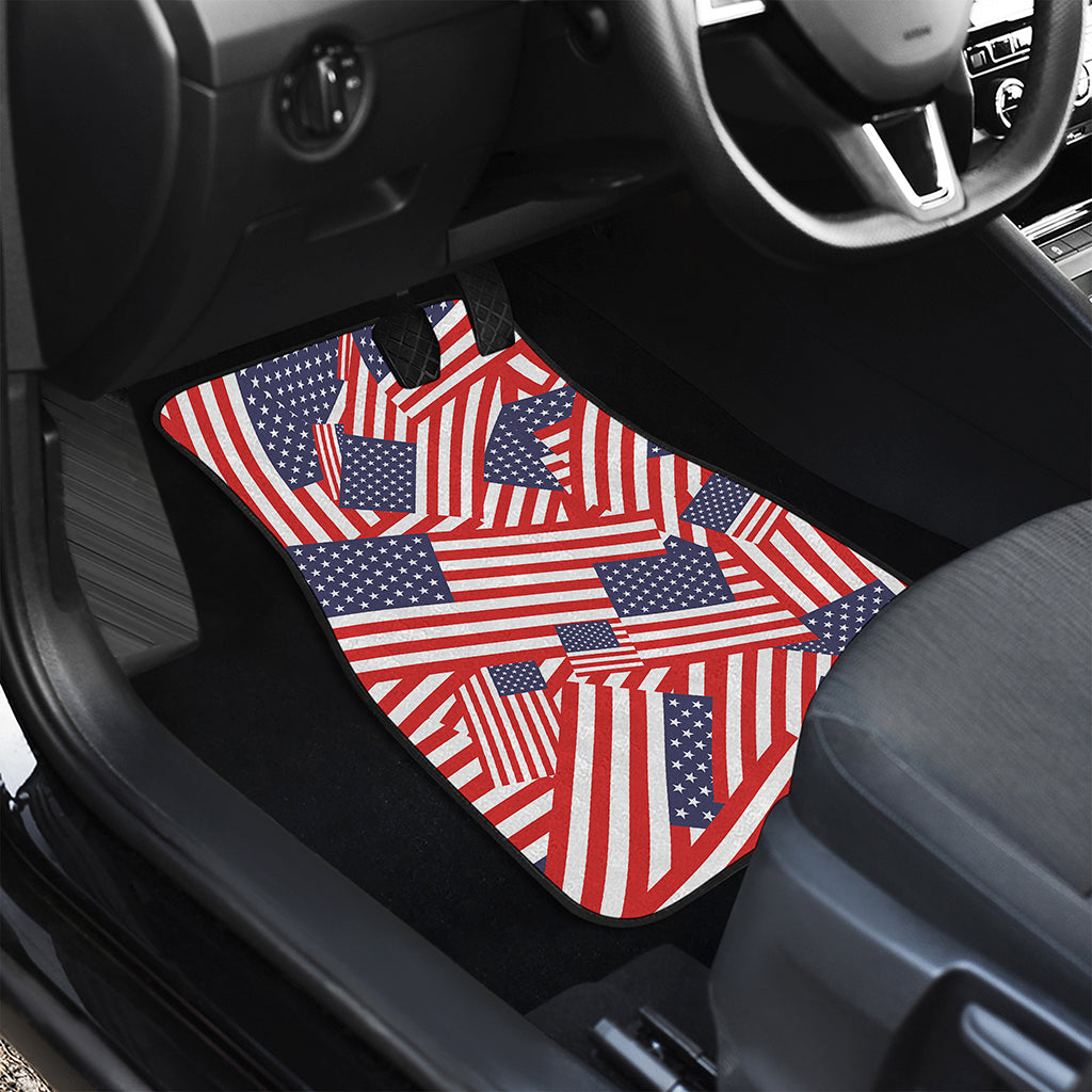 Independence Day USA Flag Pattern Print Front Car Floor Mats