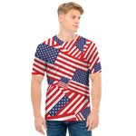 Independence Day USA Flag Pattern Print Men's T-Shirt