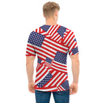 Independence Day USA Flag Pattern Print Men's T-Shirt