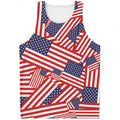 Independence Day USA Flag Pattern Print Men's Tank Top