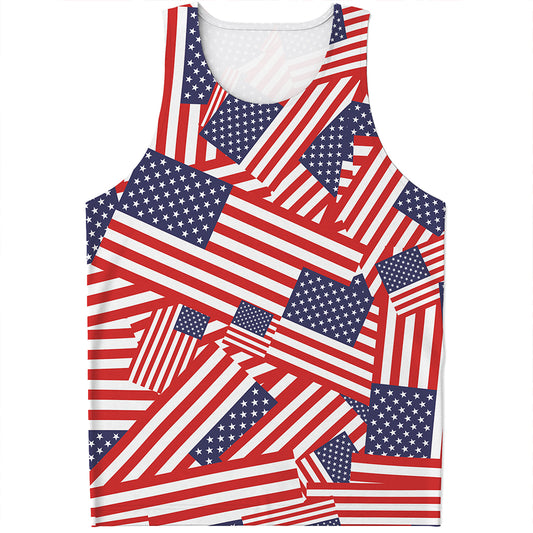 Independence Day USA Flag Pattern Print Men's Tank Top