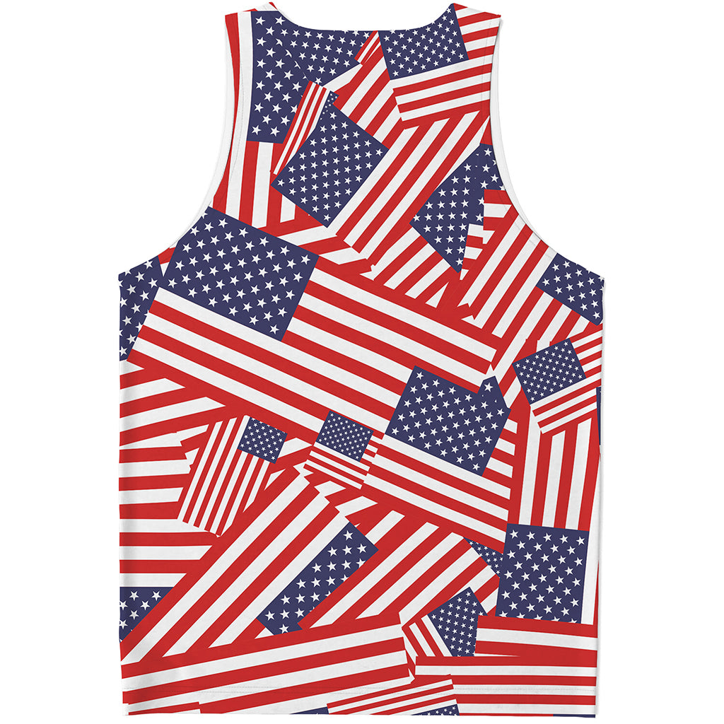 Independence Day USA Flag Pattern Print Men's Tank Top